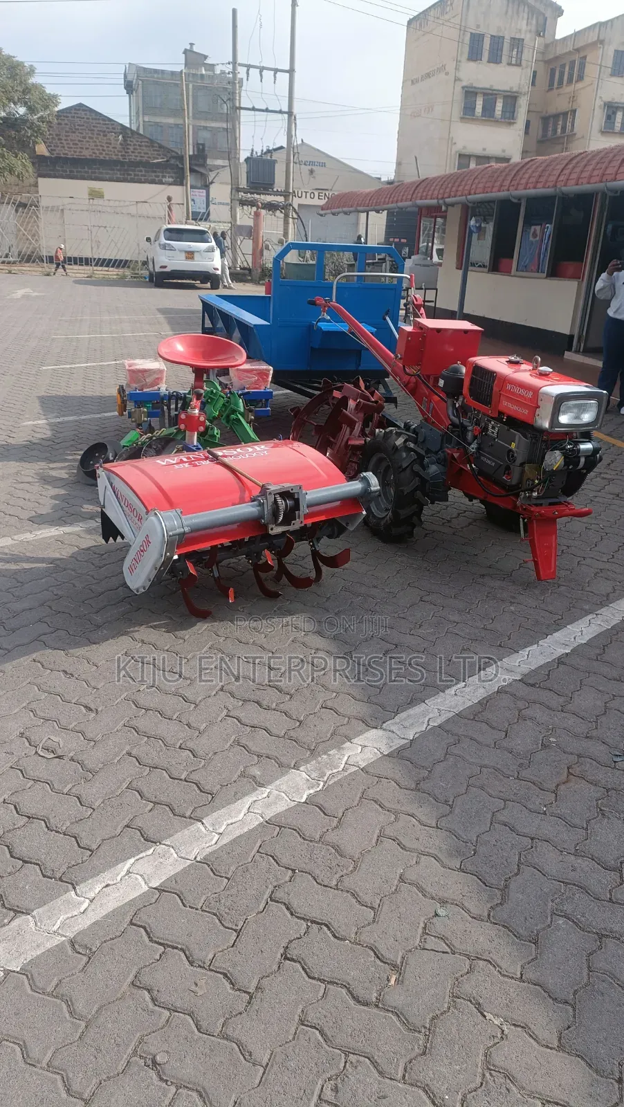 16hp Walking Tractor, Trailor, Planters
