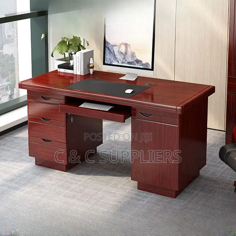Executive Mahogany Computer Desk-1.2m