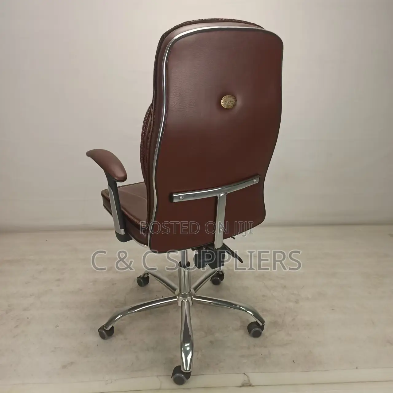 Brown Leather Generic Office Seat