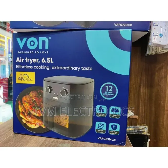 Von Vaf065mck Manual Air Fryer, 6.5l