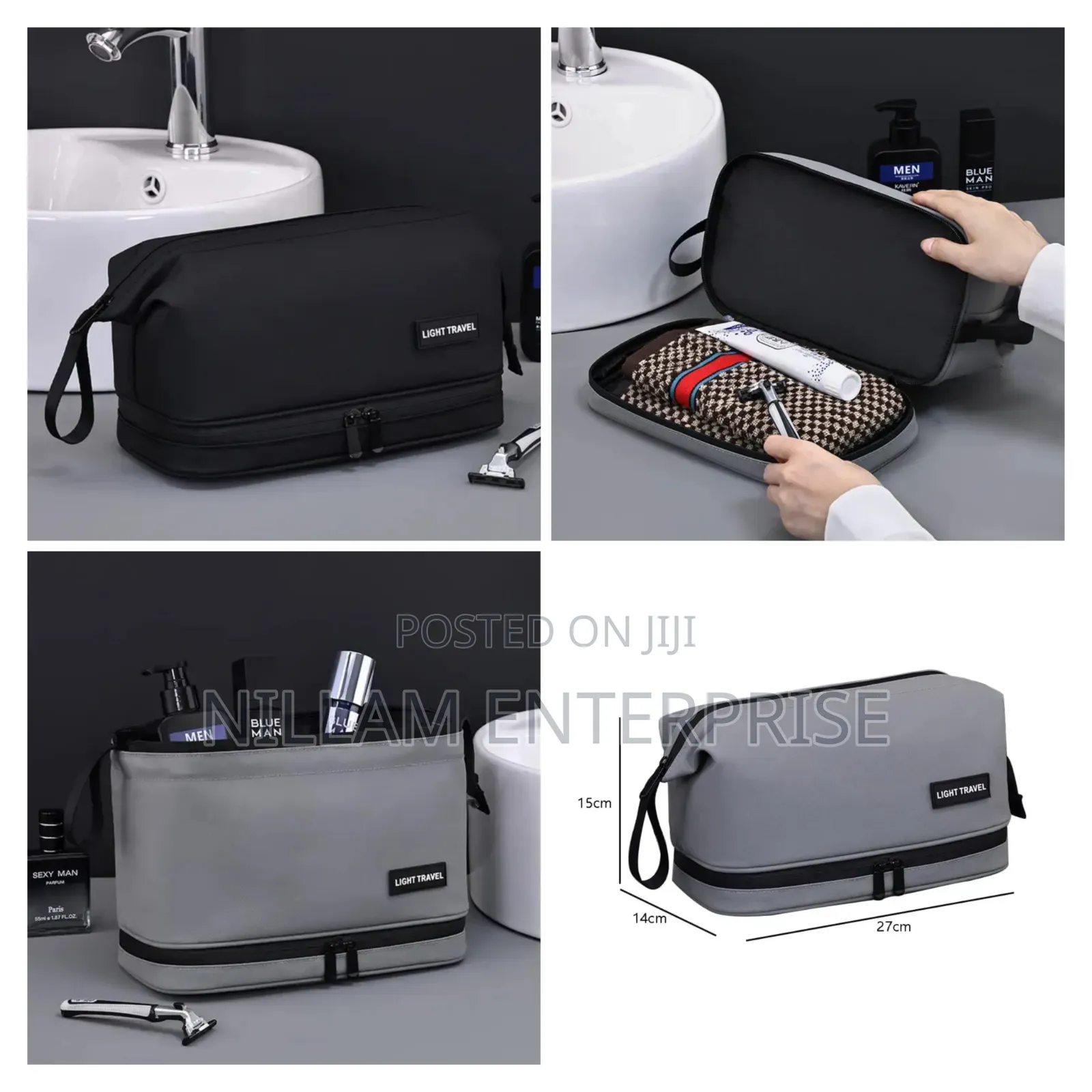 Double Layer Portable Travel Cosmetic Bag