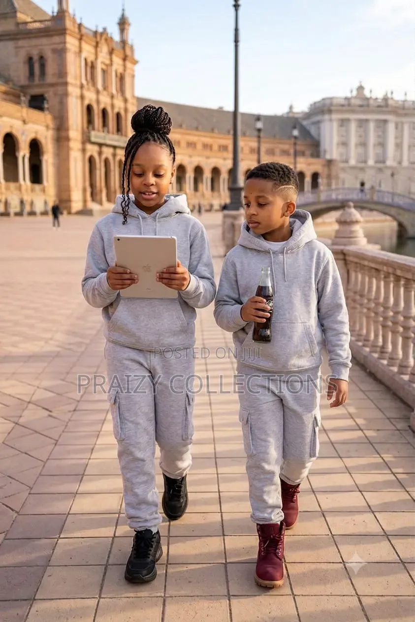 Hooded Kids Tracksuit -Good Quality