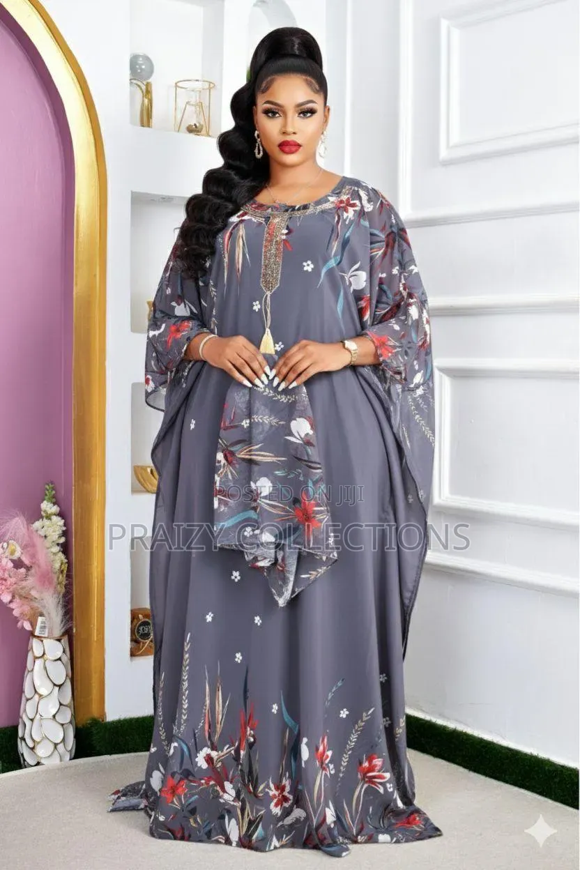 Free Size 3pc Set Chiffon Kaftan