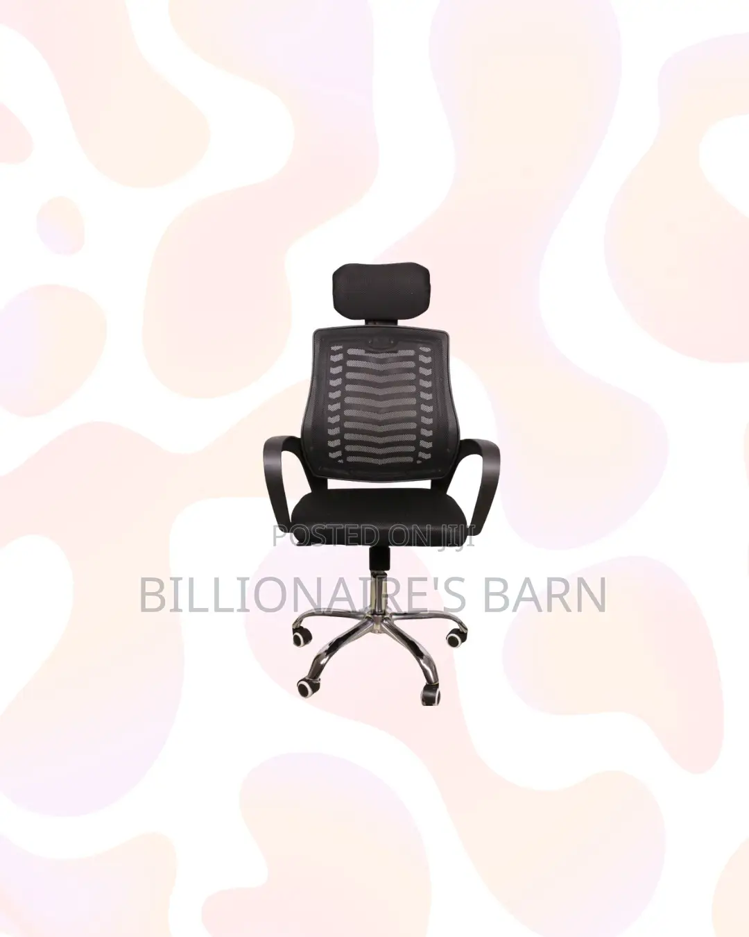 Secretarial Mesh Chair With Headrest for Daily Office Comfort