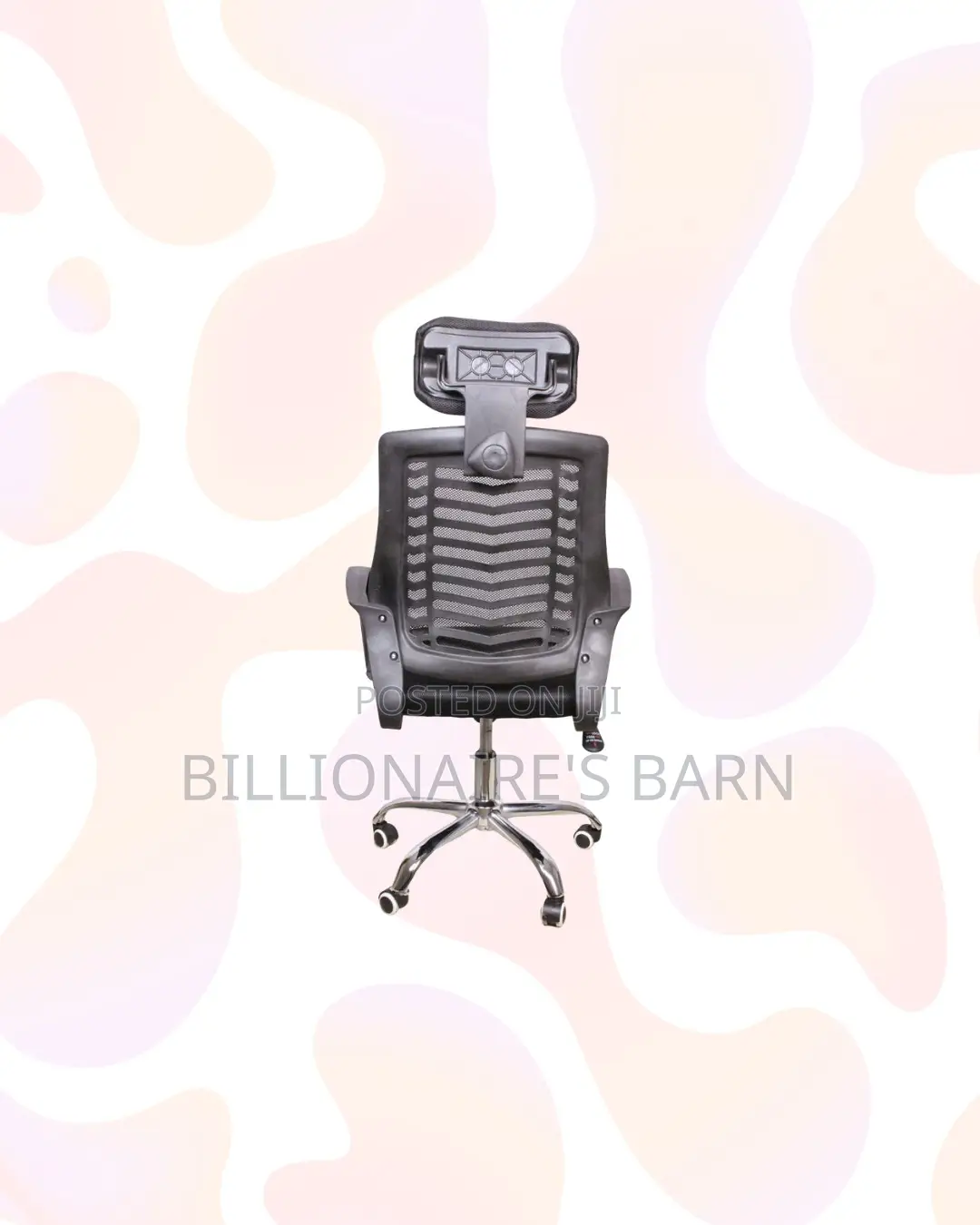 Secretarial Mesh Chair With Headrest for Daily Office Comfort