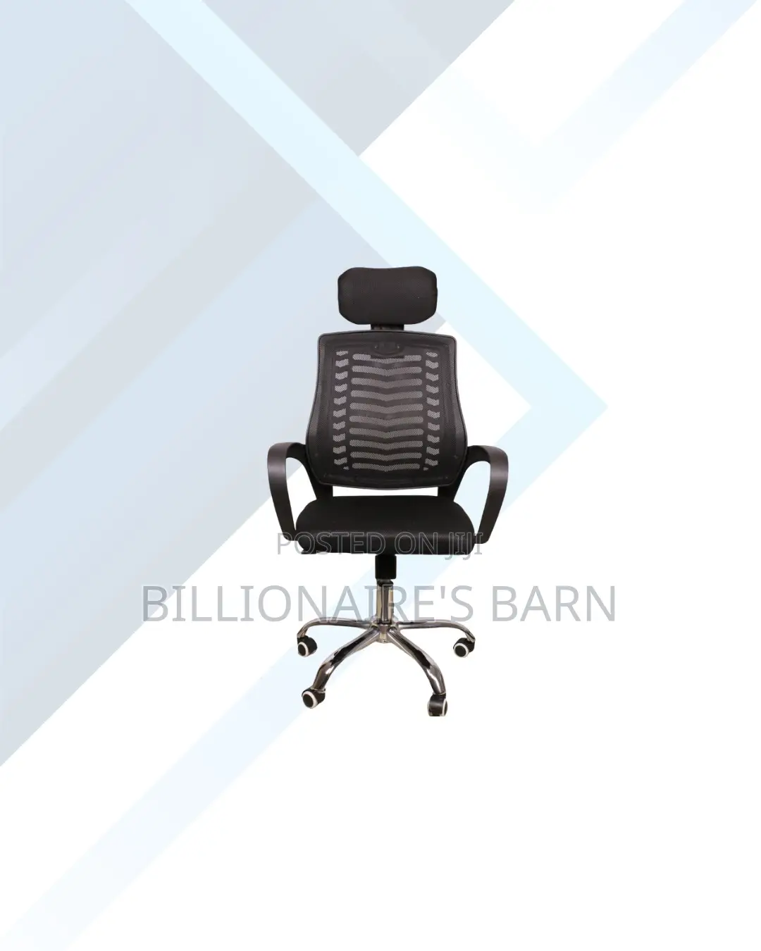 Secretarial Mesh Chair With Headrest for Focused Work Sessions