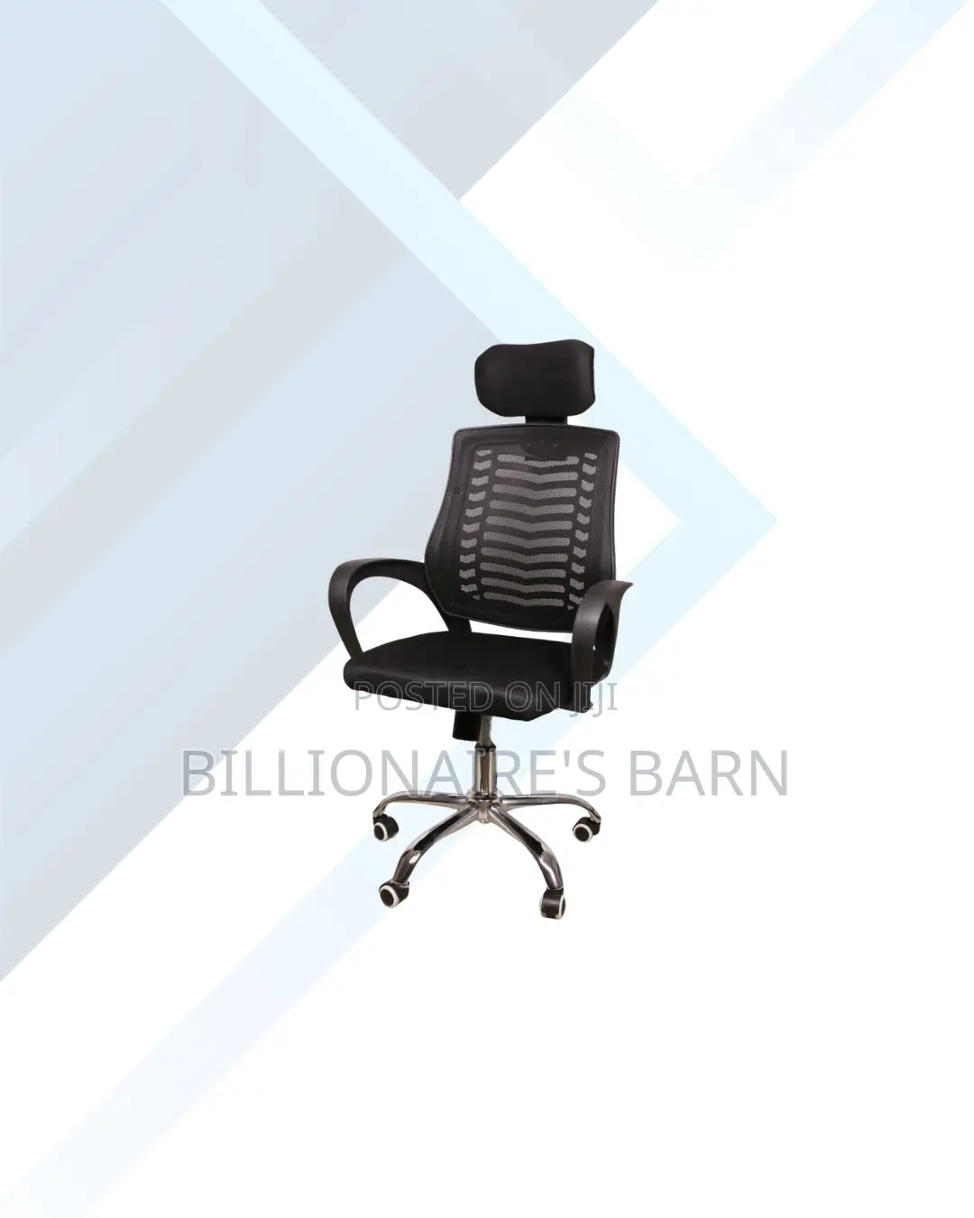 Secretarial Mesh Chair With Headrest for Focused Work Sessions