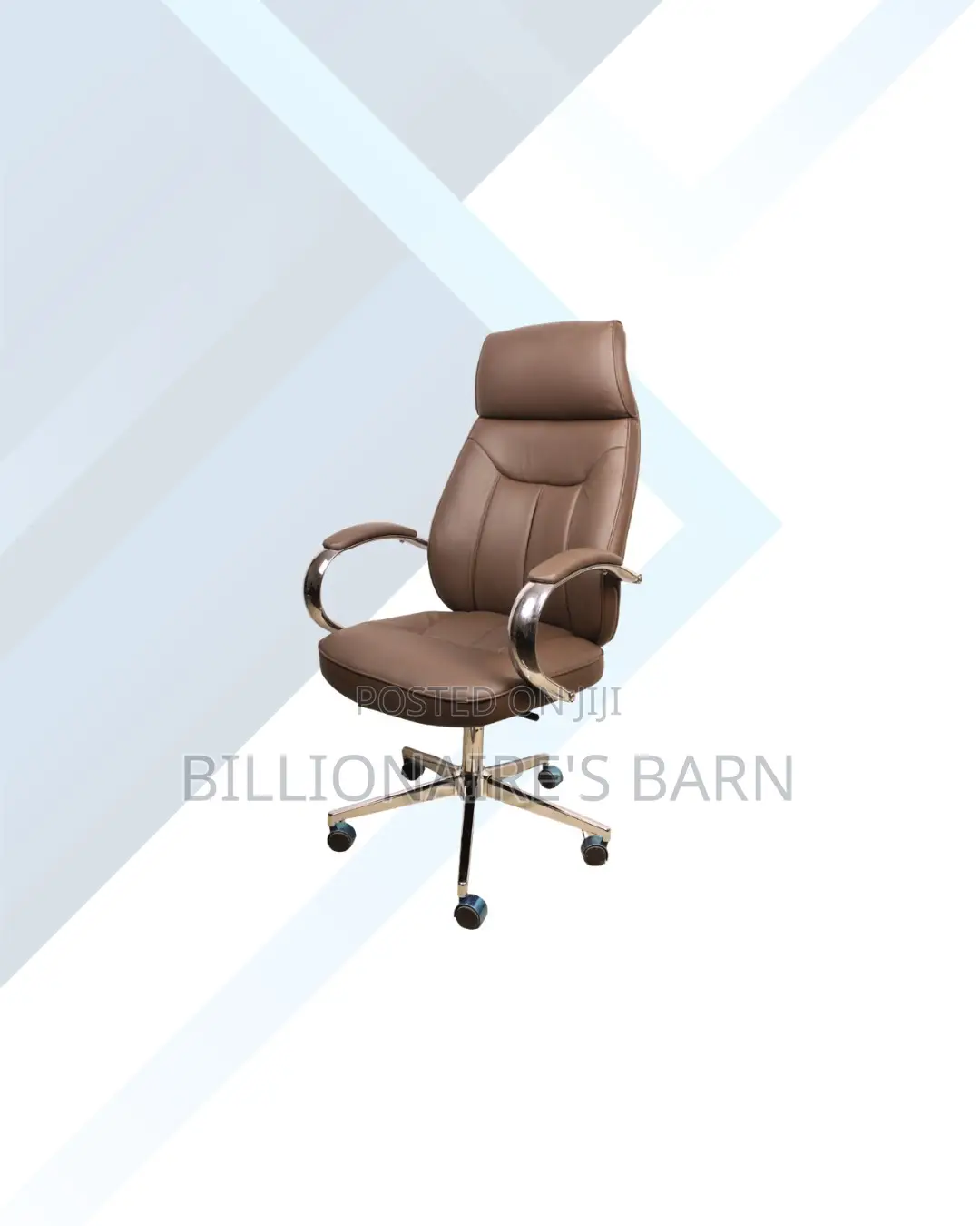 Brown Executive Leather Chair High Back for Focused Work Sessions