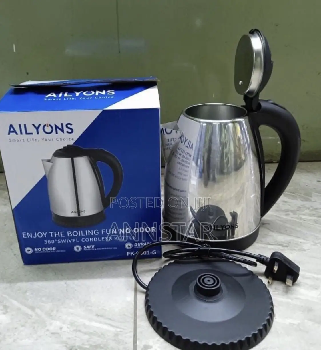 Ailyons 1.8ltrs Stainless Steel Kettle