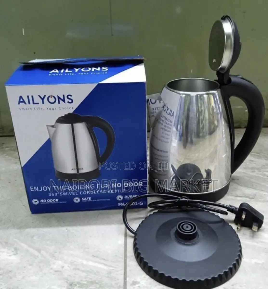 Ailyons 1.8ltrs Stainless Steel Kettle