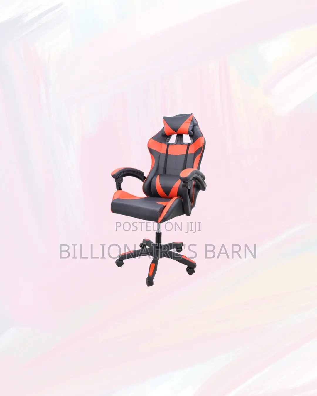 Red Racing Gaming Chair Ergonomic Support for Focused Work Sessions