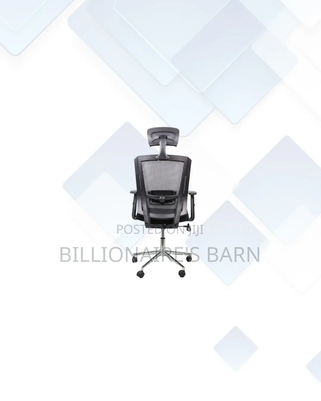Practical Black Mesh Office Chair With Headrest for Home Office Use
