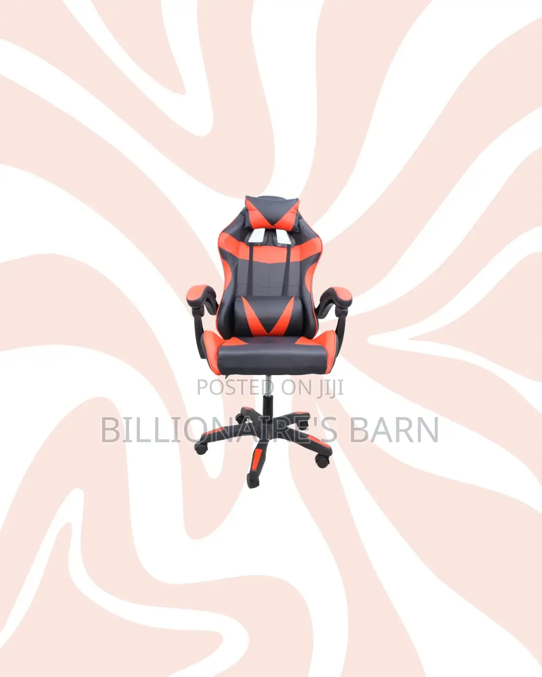 Red Racing Gaming Chair Ergonomic Support for Home Office Use