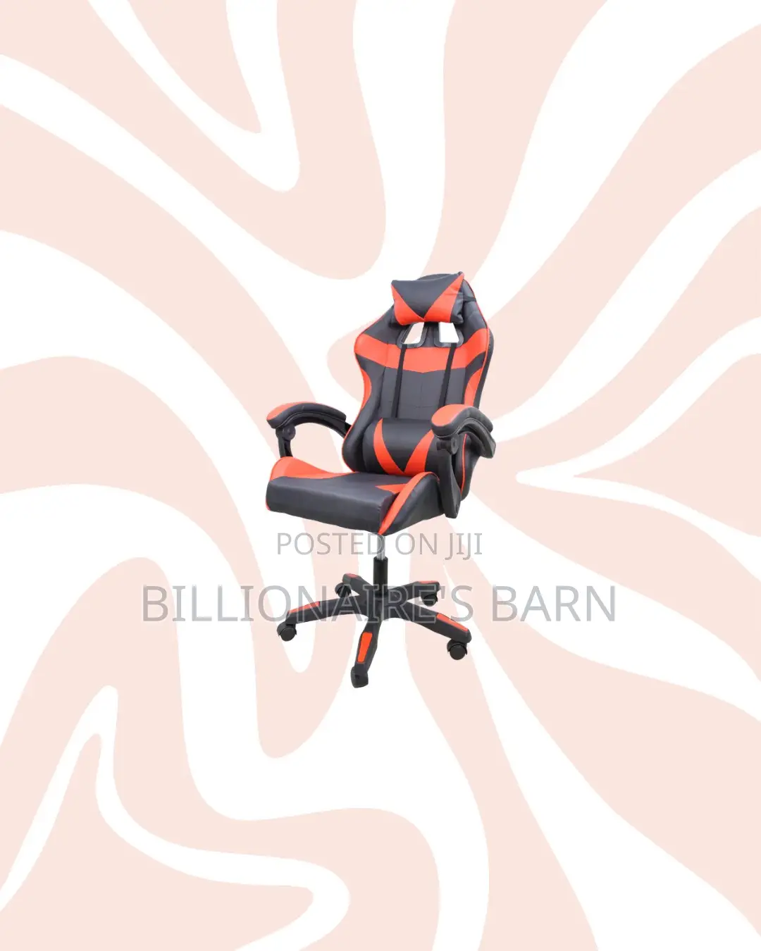Red Racing Gaming Chair Ergonomic Support for Home Office Use