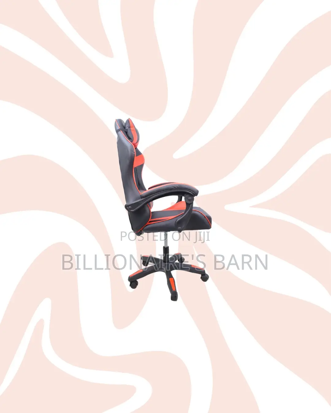 Red Racing Gaming Chair Ergonomic Support for Home Office Use