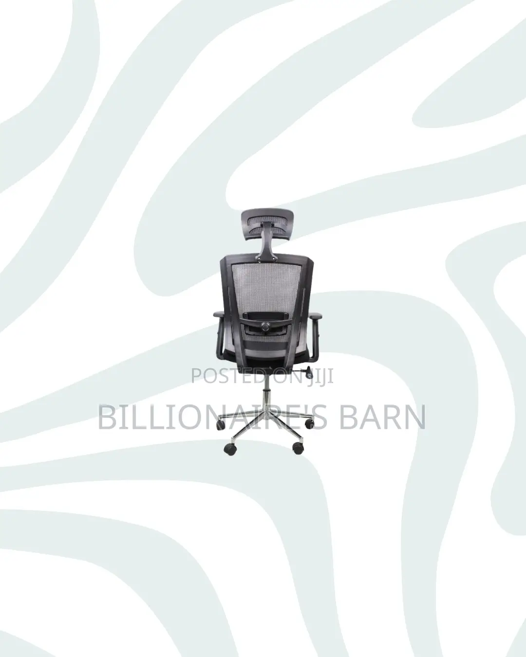 Practical Black Mesh Office Chair With Headrest for Long Sitting Hours