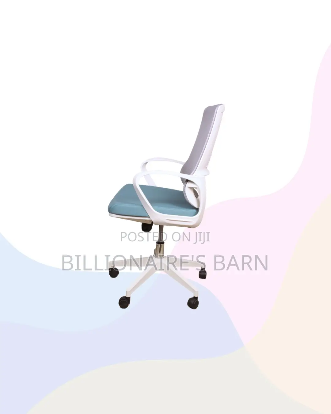 Practical White Mid Back Mesh Office Chair for Long Sitting Hours