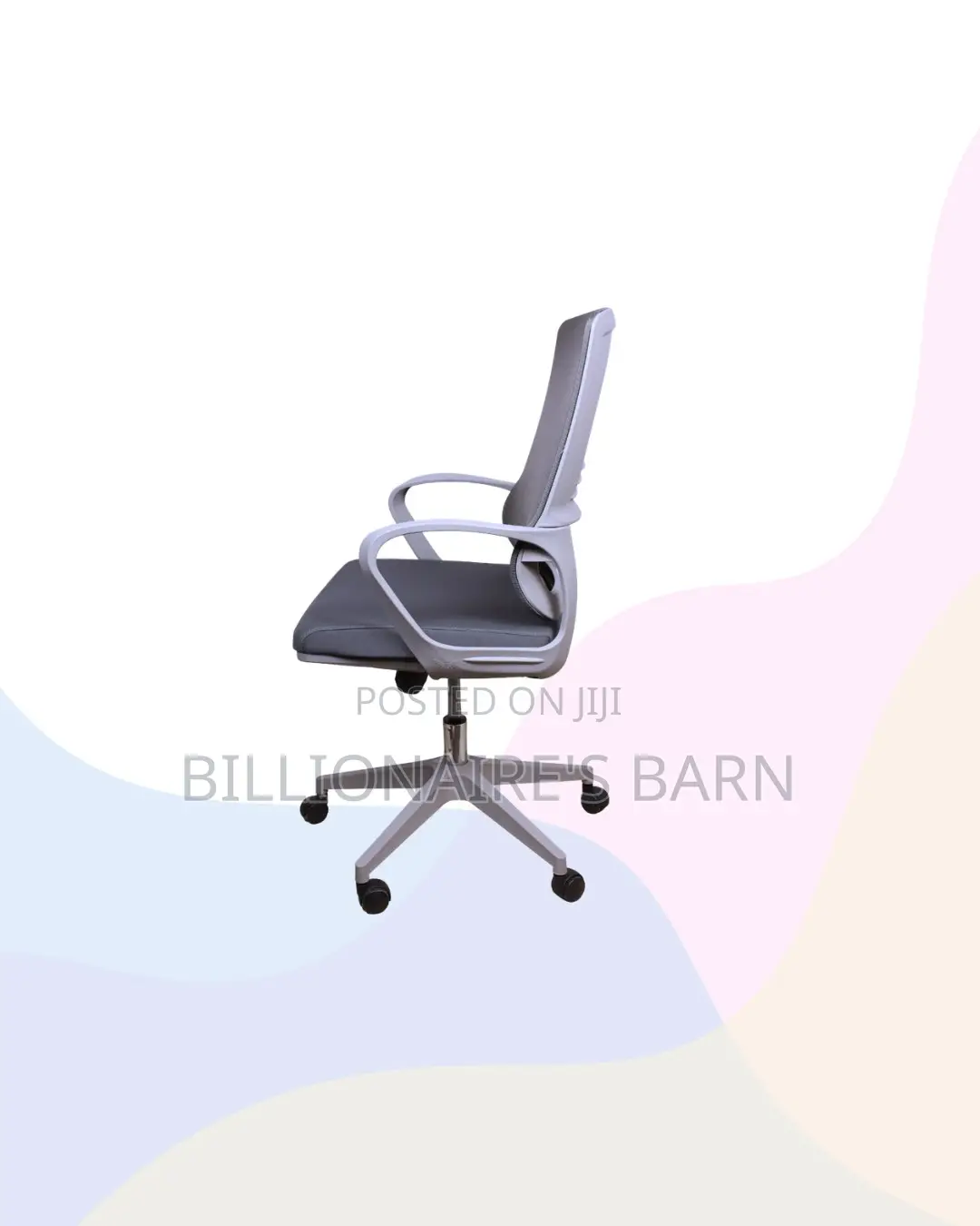 Practical Grey Mid Back Mesh Office Chair for Long Sitting Hours