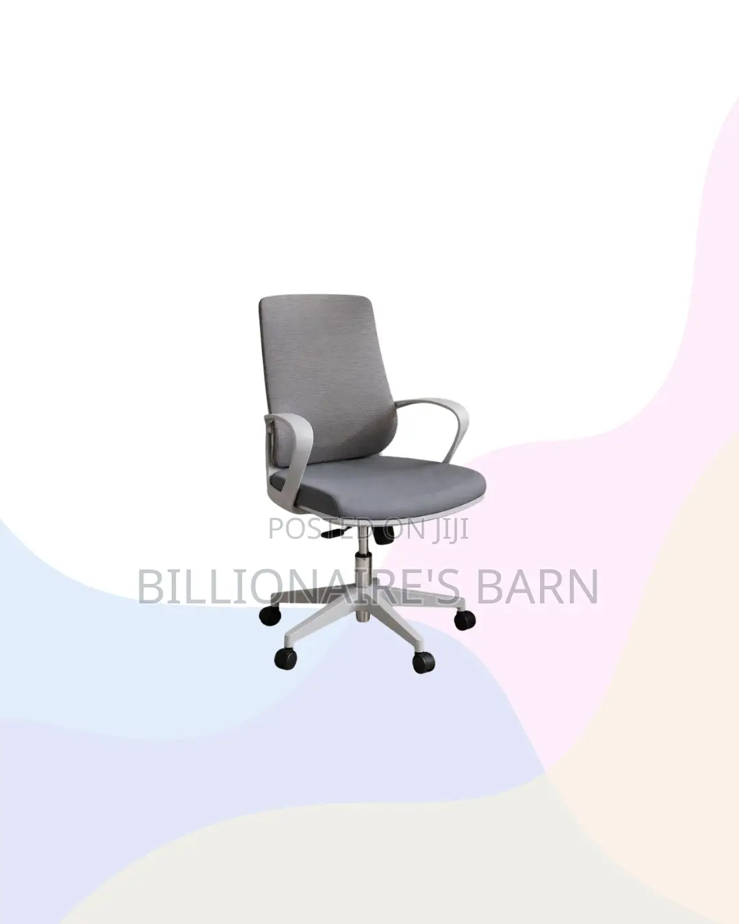 Practical Grey Mid Back Mesh Office Chair for Long Sitting Hours