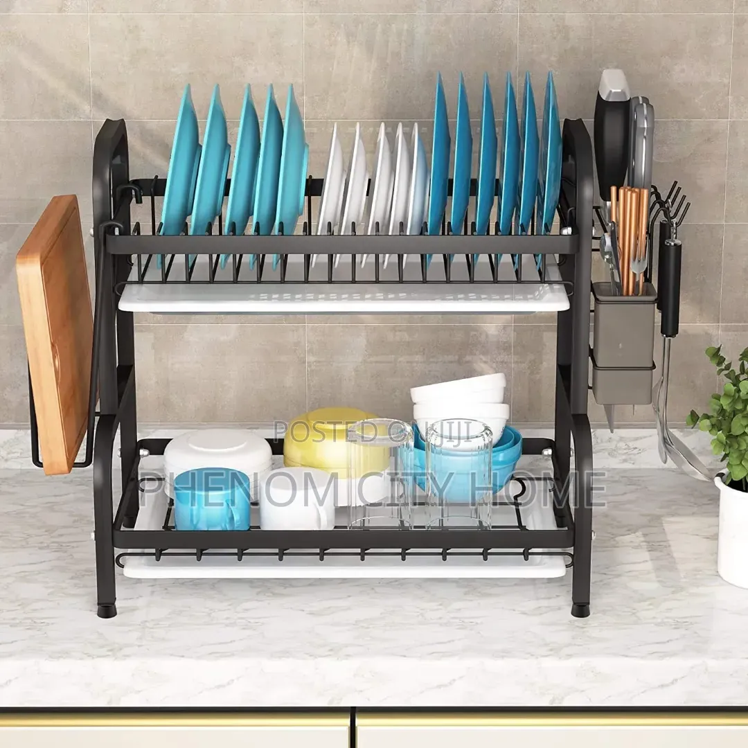 Detachable 2 Tier Stainless Steel Dish Rack
