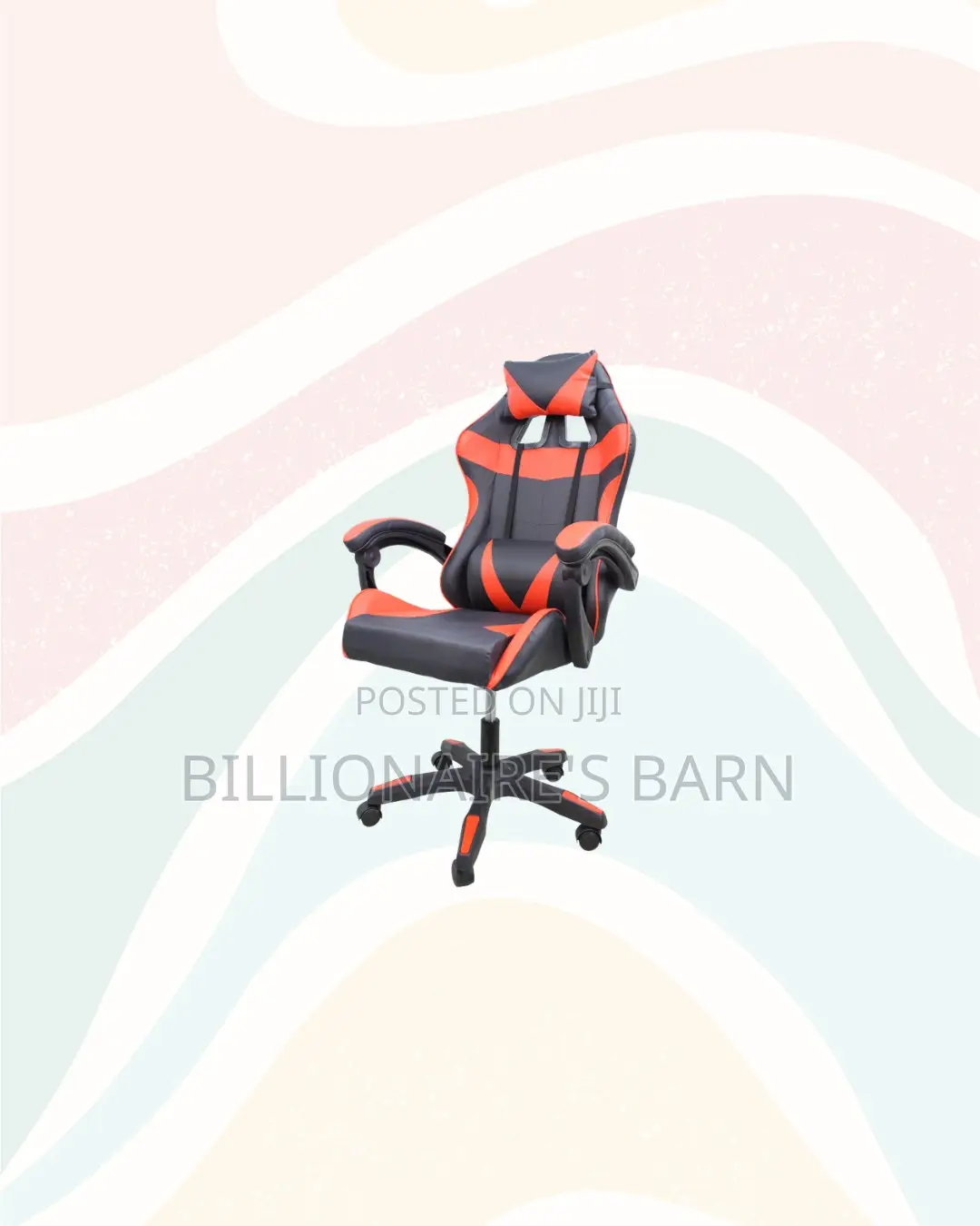 Practical Red Racing Gaming Chair Ergonomic Support Long Sitting Hours