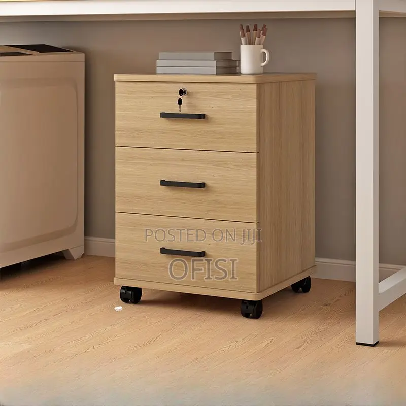 Office Cabinet; 3 Drawer Mobile Pedestal Office Cabinet