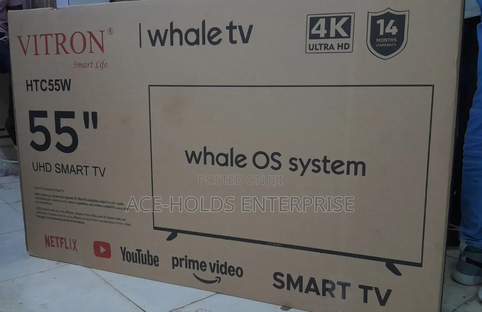 Vitron 55-Inch Uhd Smart Tv – Whale Os System (Htc55w)