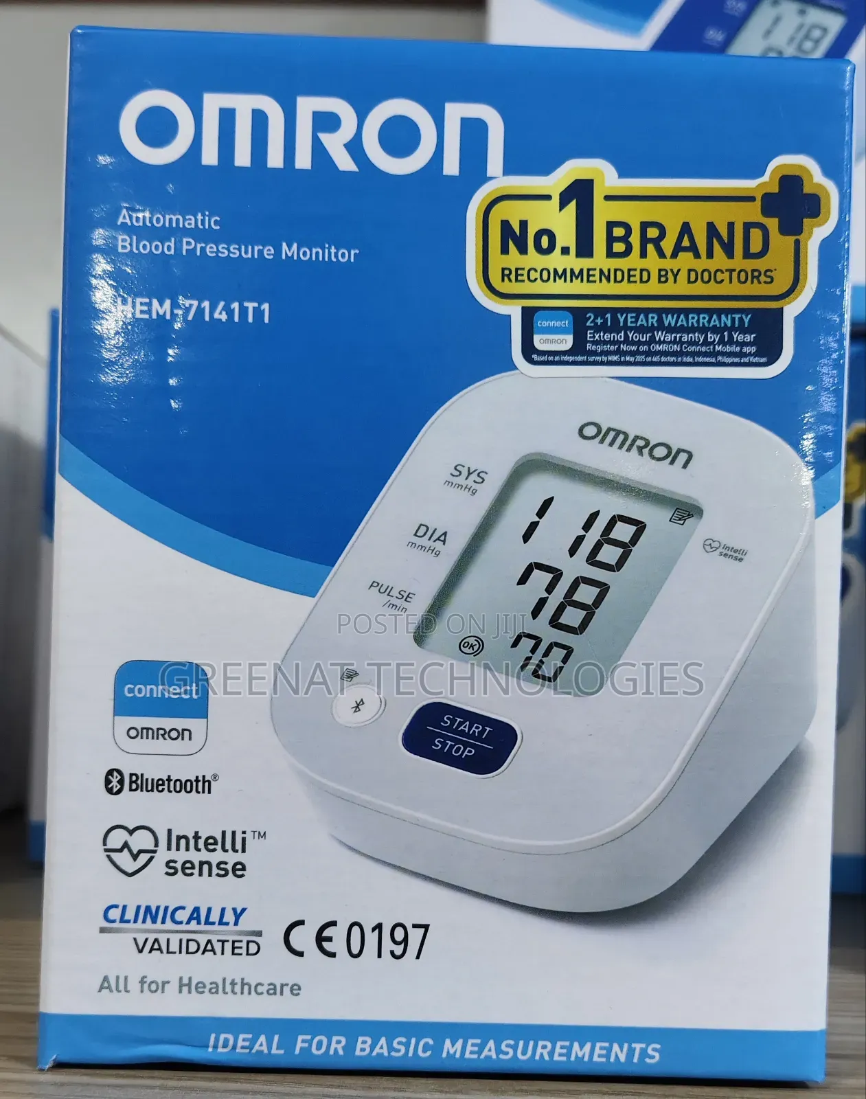 Omron Hem7141t1 Digital Bluetooth Blood Pressure Monitor