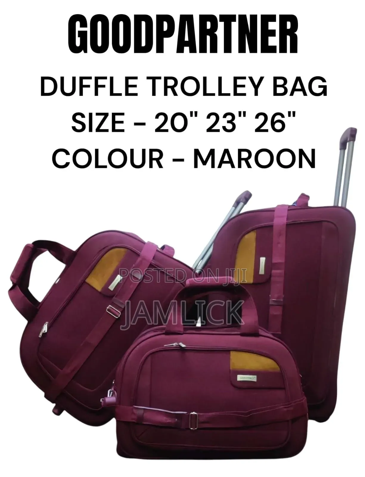 3pcs Duffle Trolley Suitcase Set