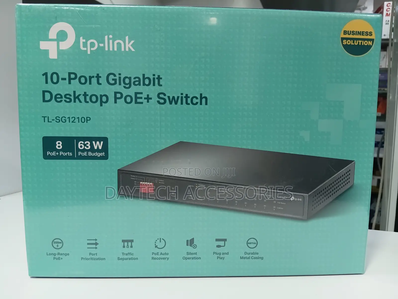 Tp-Link 10-Port Gigabit Desktop Switch With 8-Port Poe - Tl-Sg1210p