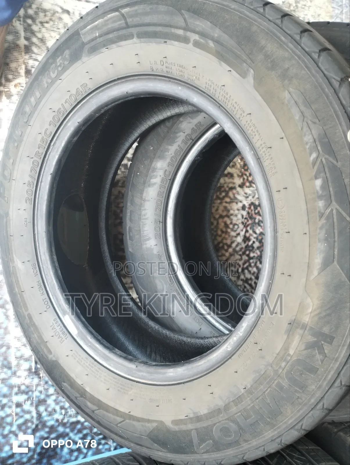 205/70r15 Slightly Used Kumho Commercial Tyres
