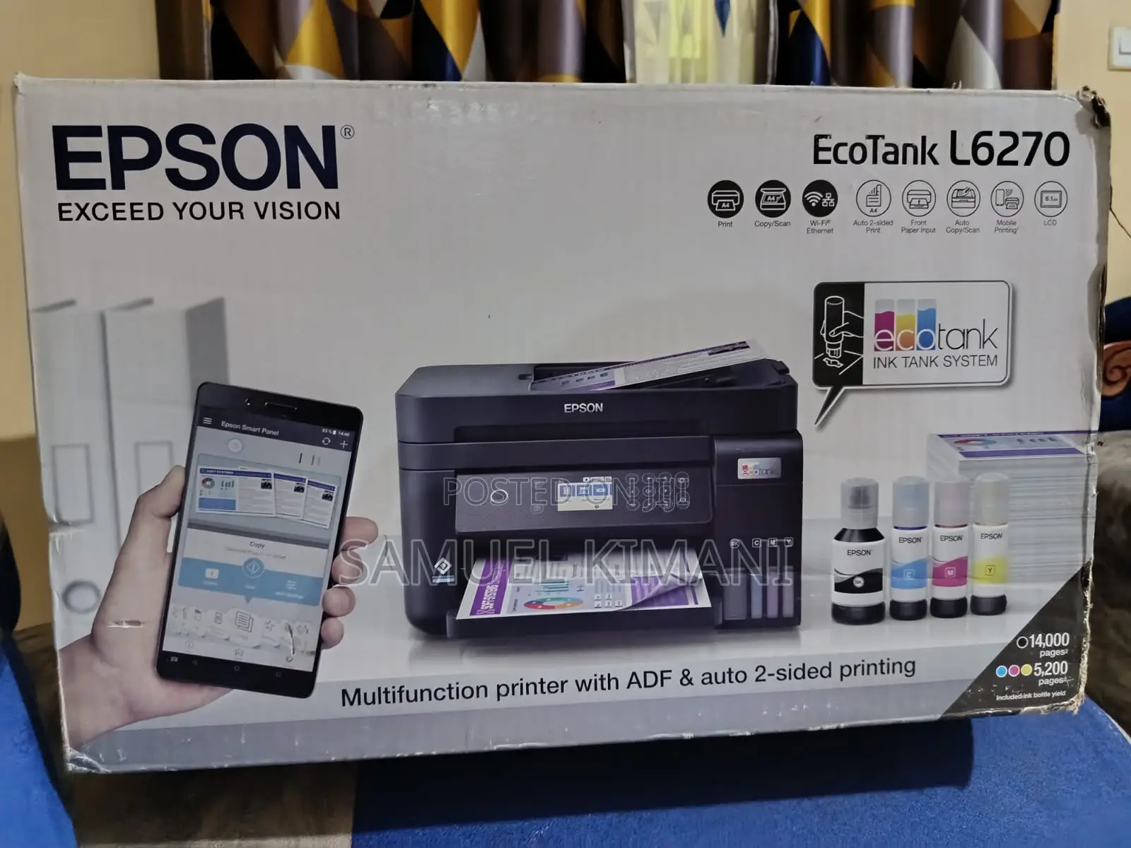 Epson EcoTank L6270 | Wi-Fi Duplex All-in-One Printer (Used 4 Mos)