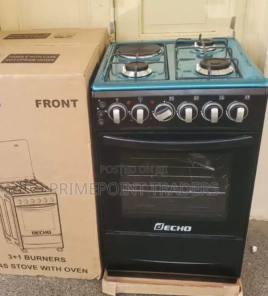 Decho 50×55 Freestanding Cooker – 3 Gas Burners + 1 Electric Plate