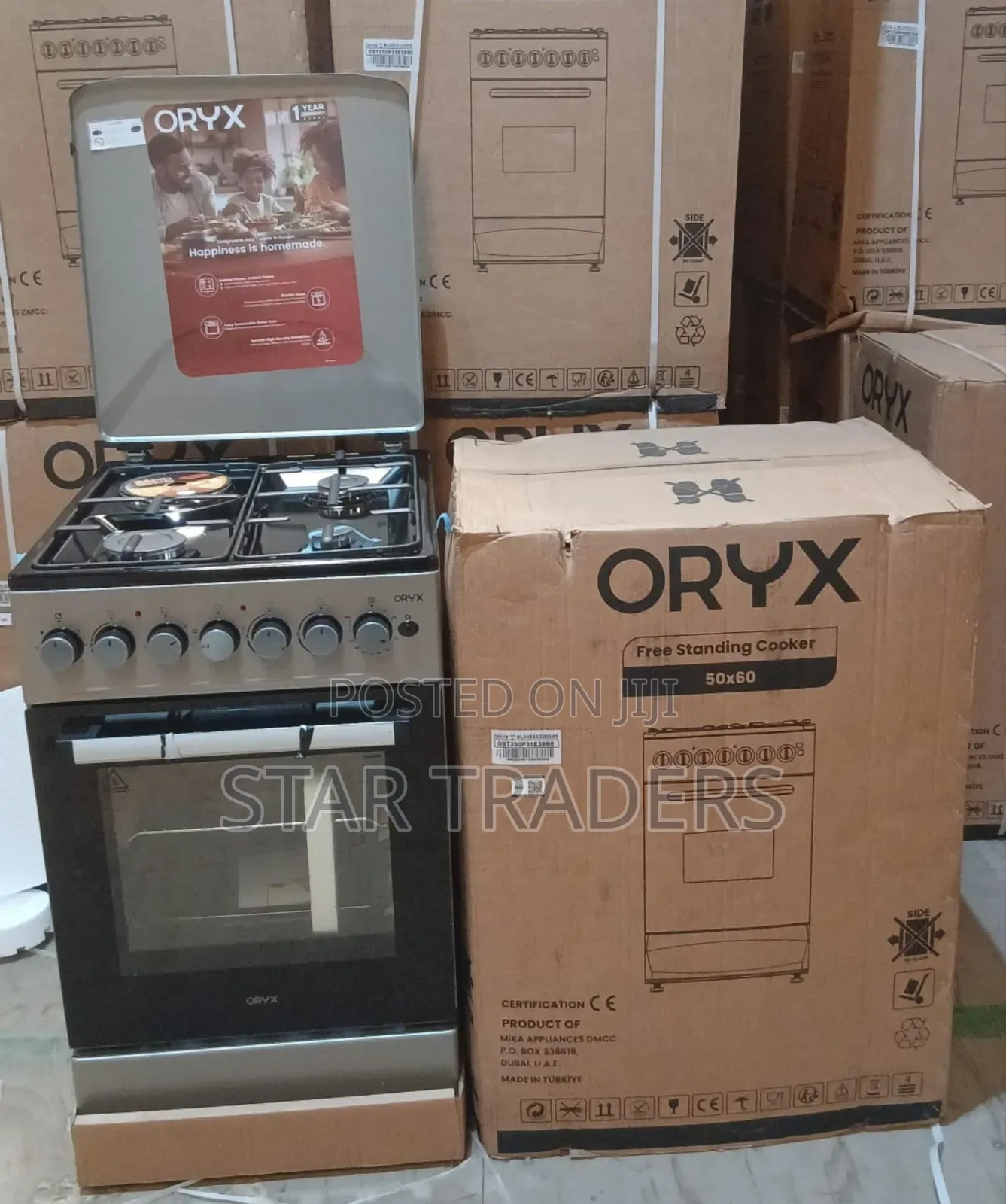 50*50 Mika Oryx Standing Cooker ,Gas Pool Jet Burners