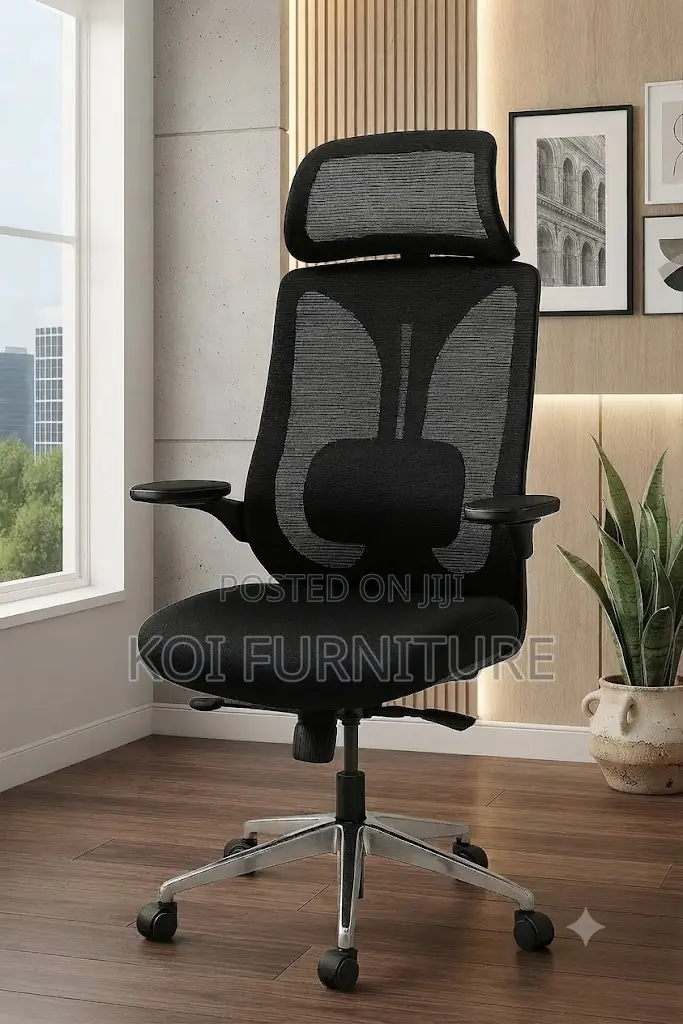 Office Chairs; Ergonomic Fabric Office Chair With Curved Backrest