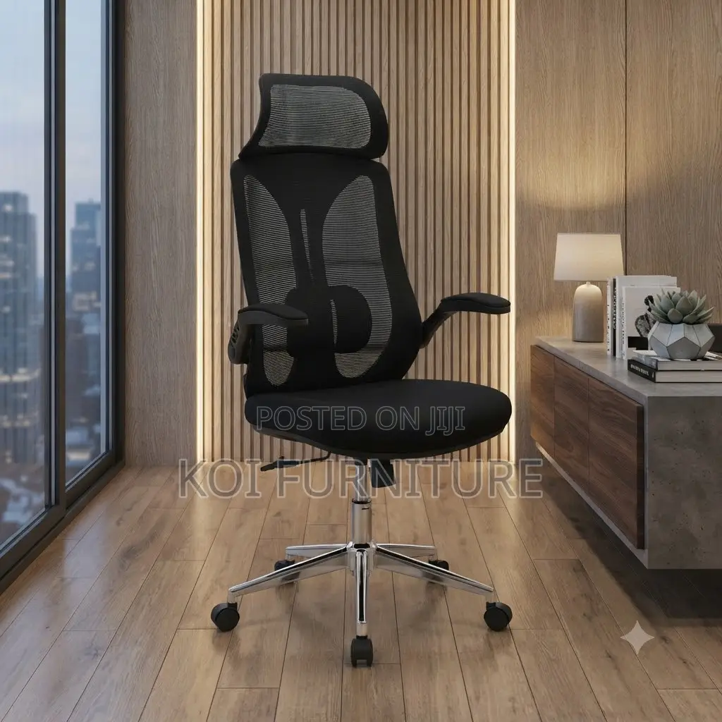 Office Chairs; Ergonomic Fabric Office Chair With Curved Backrest