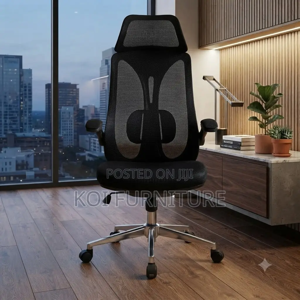 Office Chairs; Ergonomic Fabric Office Chair With Curved Backrest