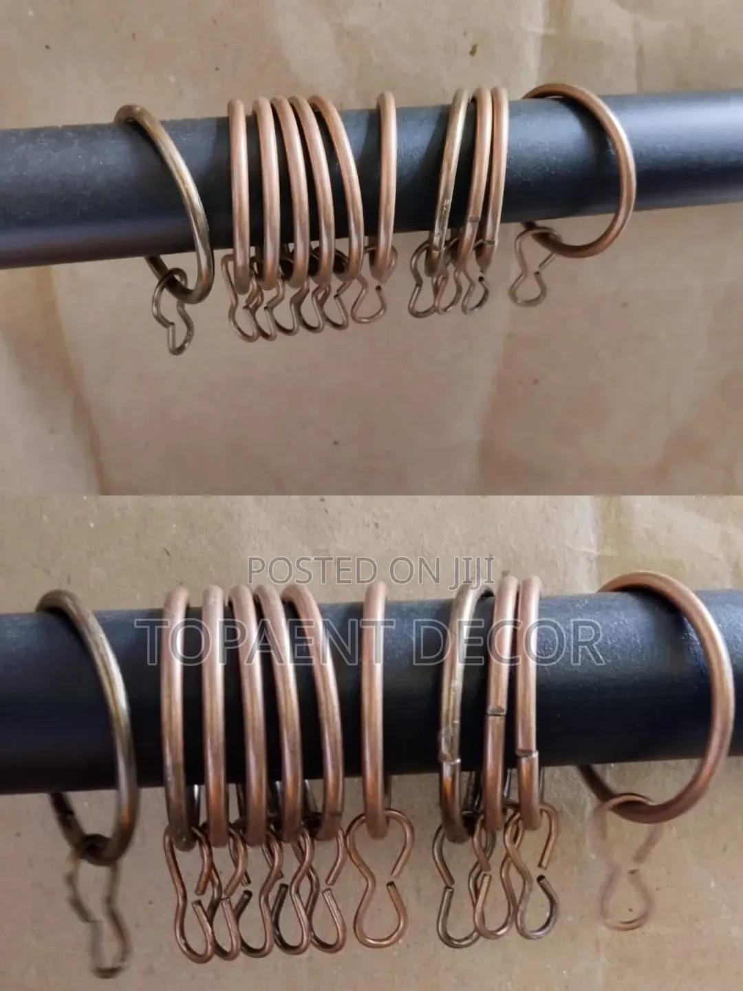 Black and Brown Metallic Rings