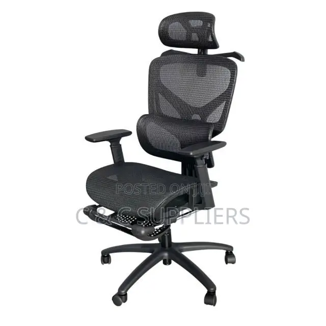 High Back Mesh Chair With Footrest