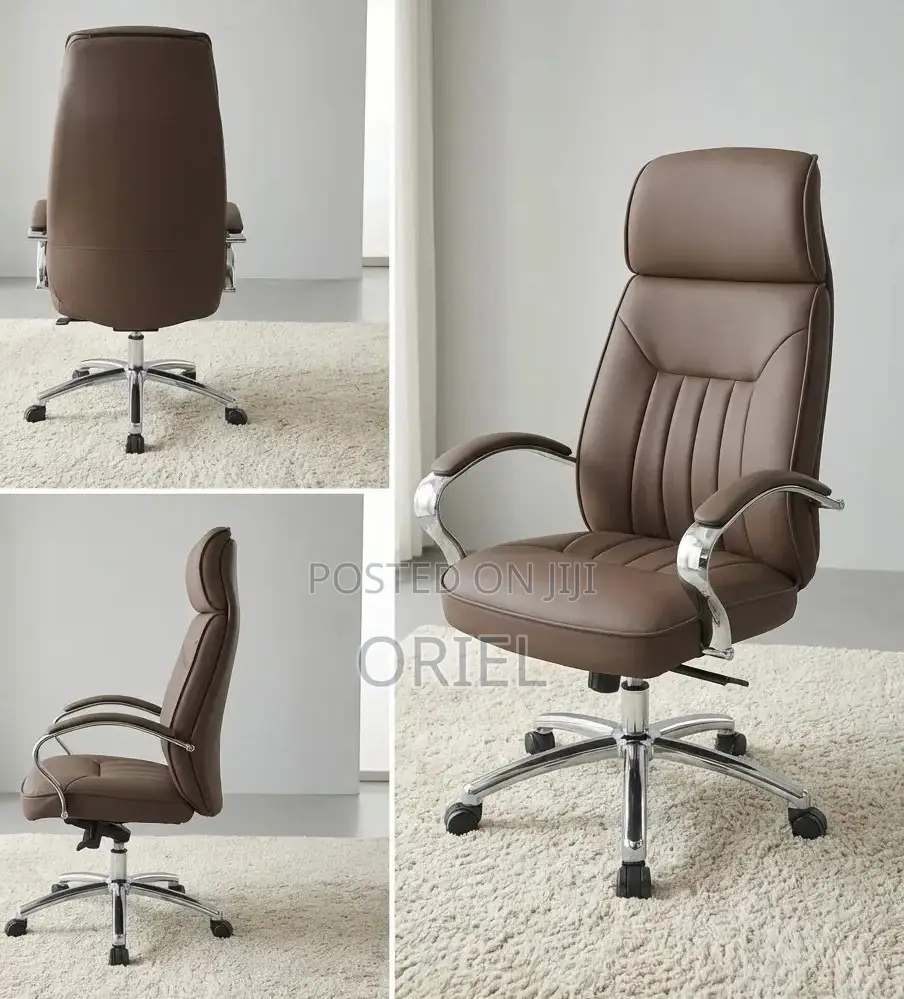 Office Chair : High-Back Brown Office Chair