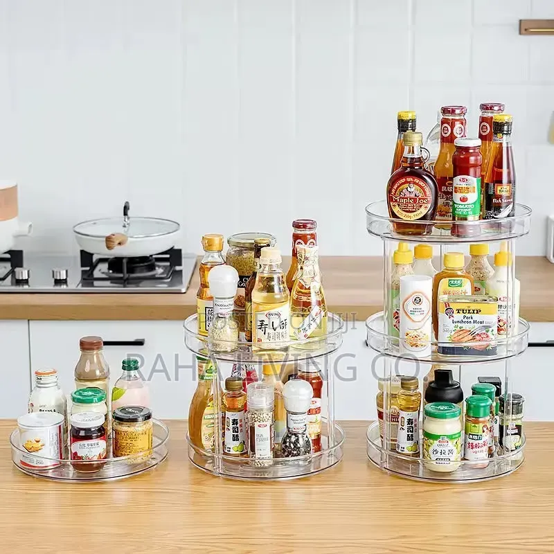 3 Layer 360° Lazy Susan Cabinet Turntable Organizer