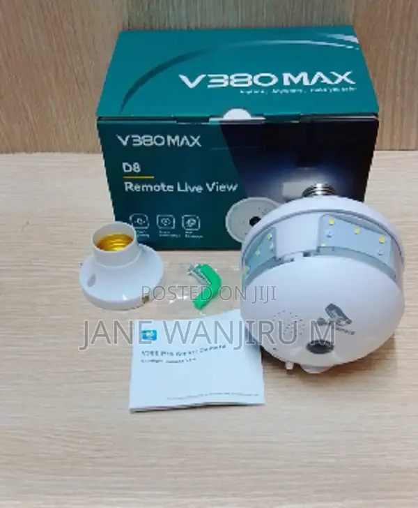 V380 Max D8 360° Hd Bulb Camera With Night Vision
