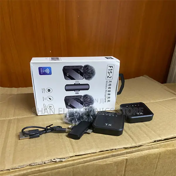 Designed for Vloggers F11-2 Dual Wireless Microphone With 3 in 1