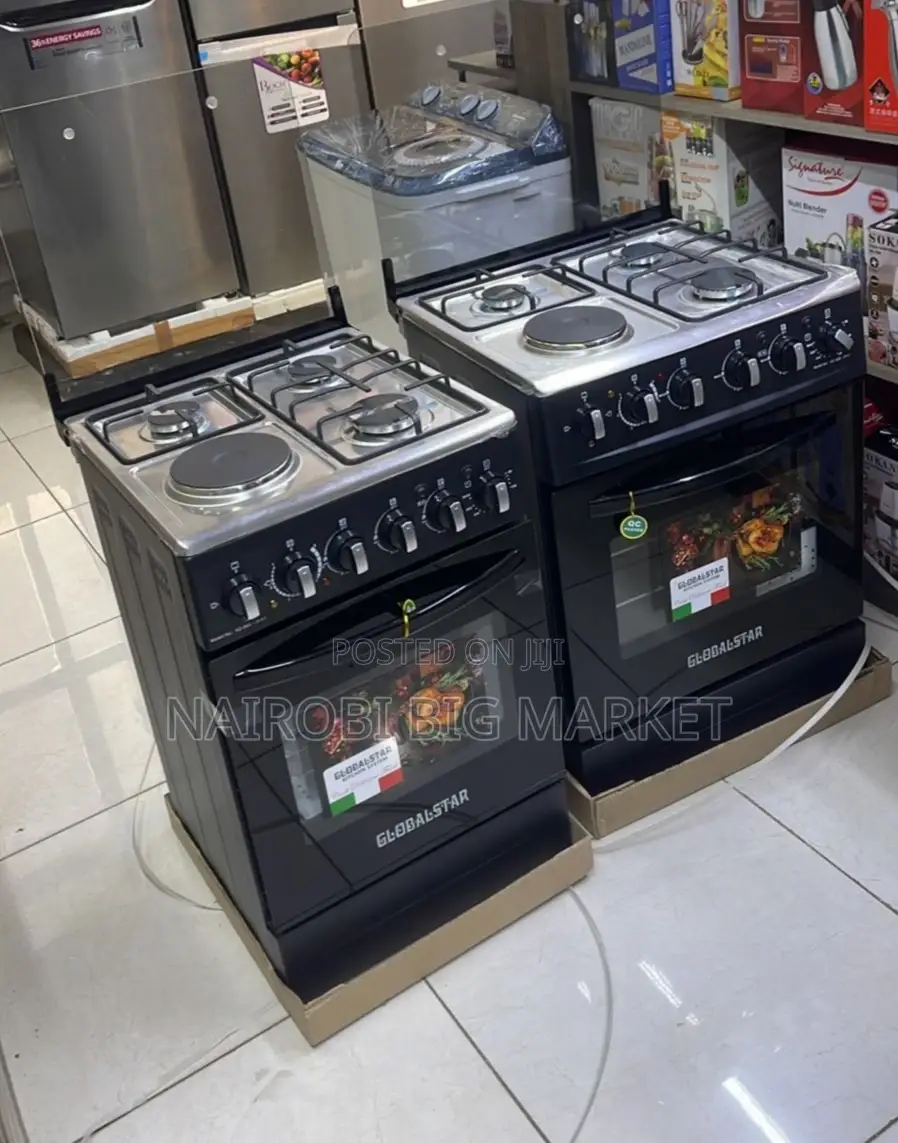 Black 50*55 Globalstar Jet 3+1 Standing Cooker With Electric Oven