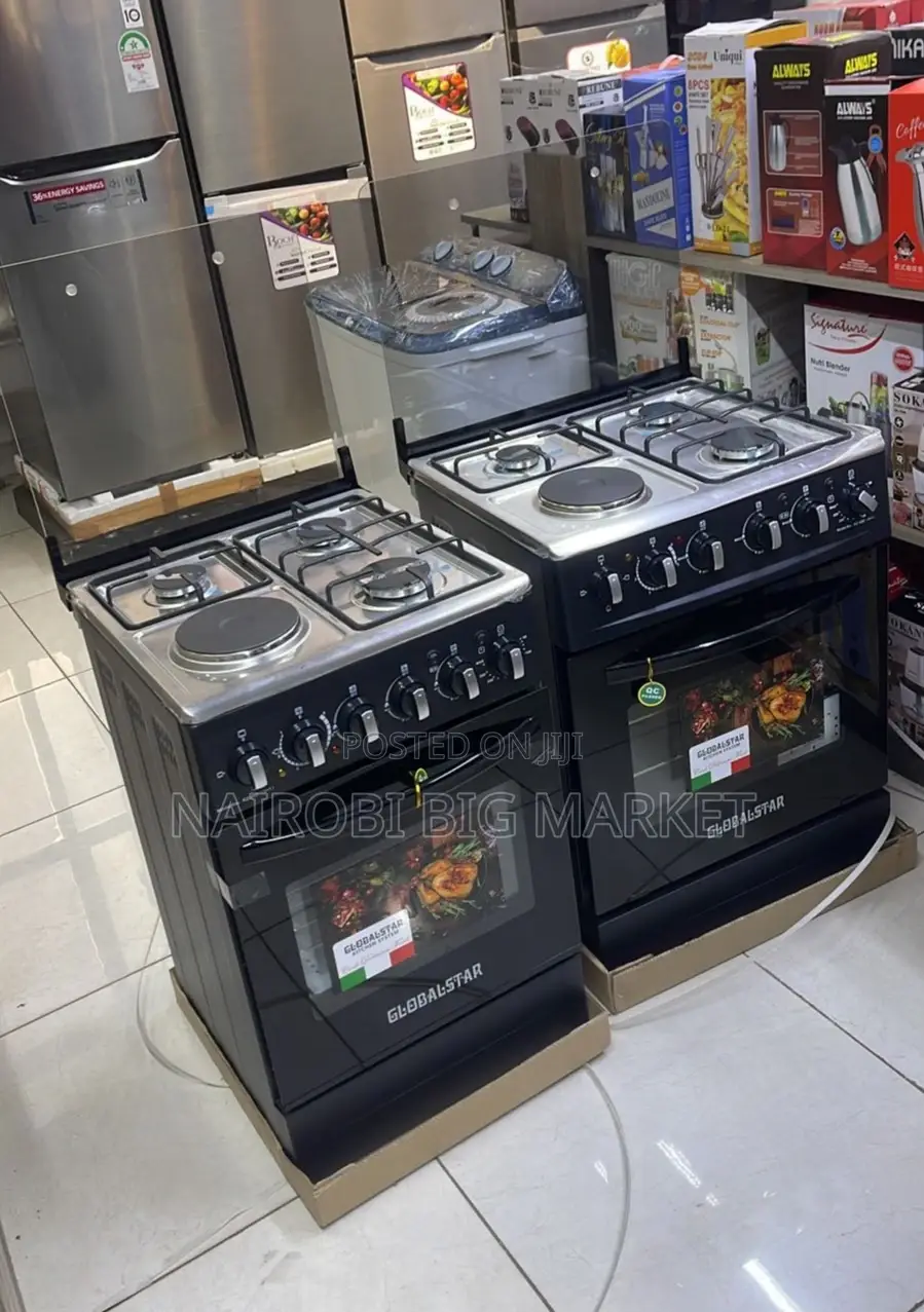 Black 50*55 Globalstar Jet 3+1 Standing Cooker With Electric Oven