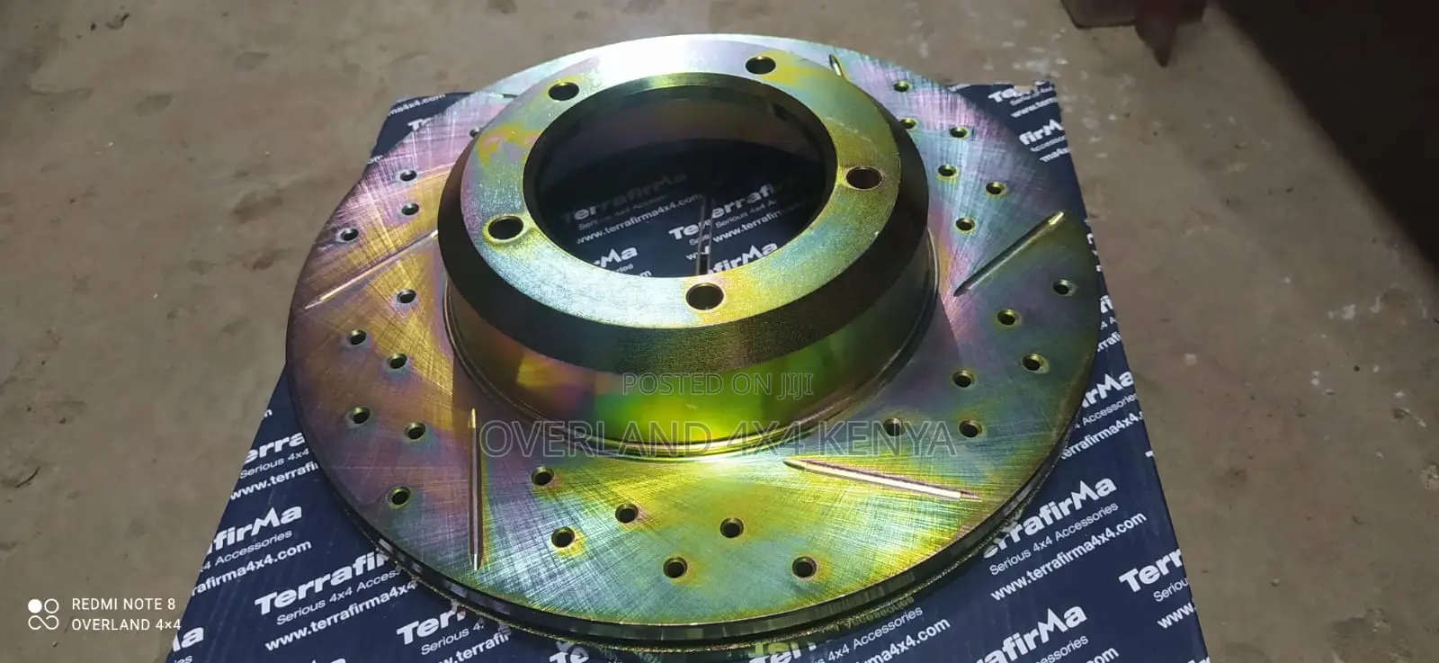 Terrafirma-Front Brake Disc -Crossed Drilled and Grooved