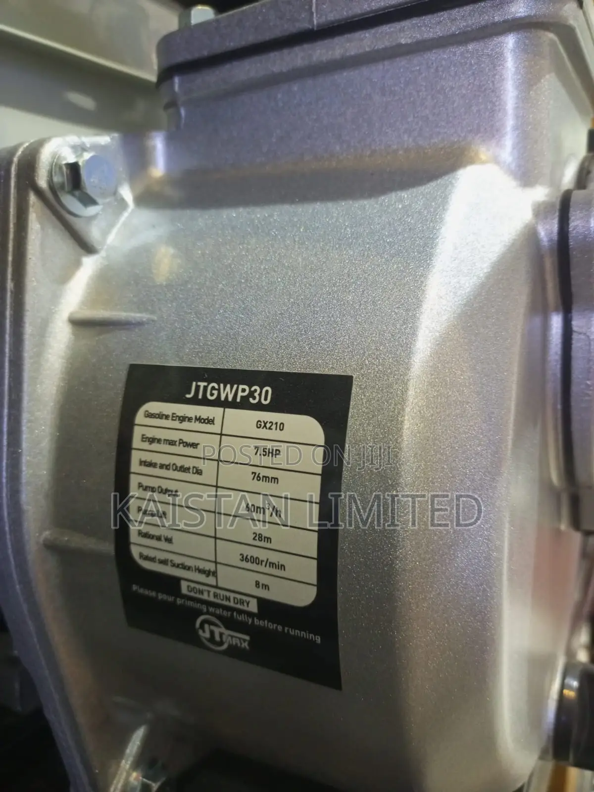Jtmax Jtgwp20 7.5hp 2 Inch Petrol Water Pump – Gx210 Engine