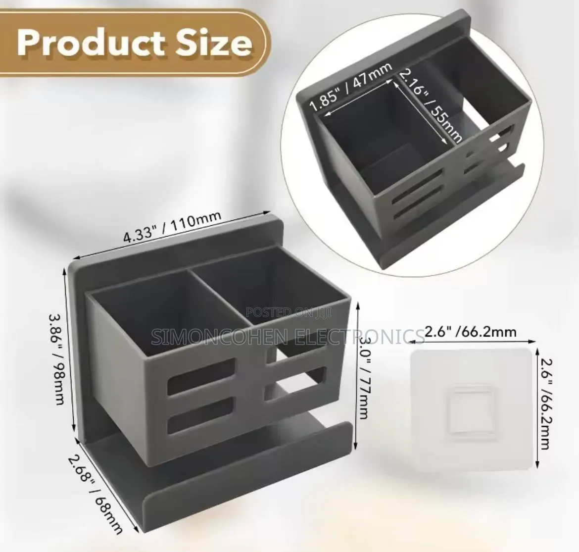Wall Mounted Bathroom Organizer Holder for Toothbrush Toothpaste