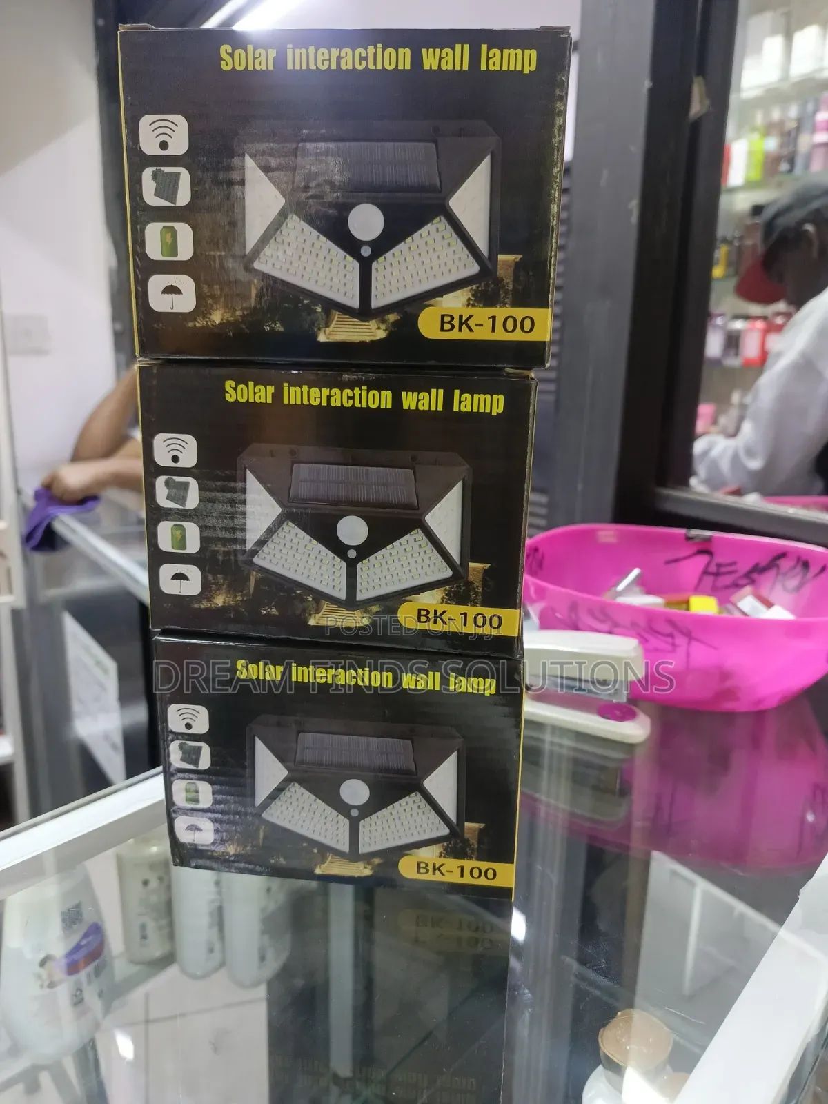 3pcs.100 Led Solar Powered Outdoor Wall Light - Ip65 Waterproof
