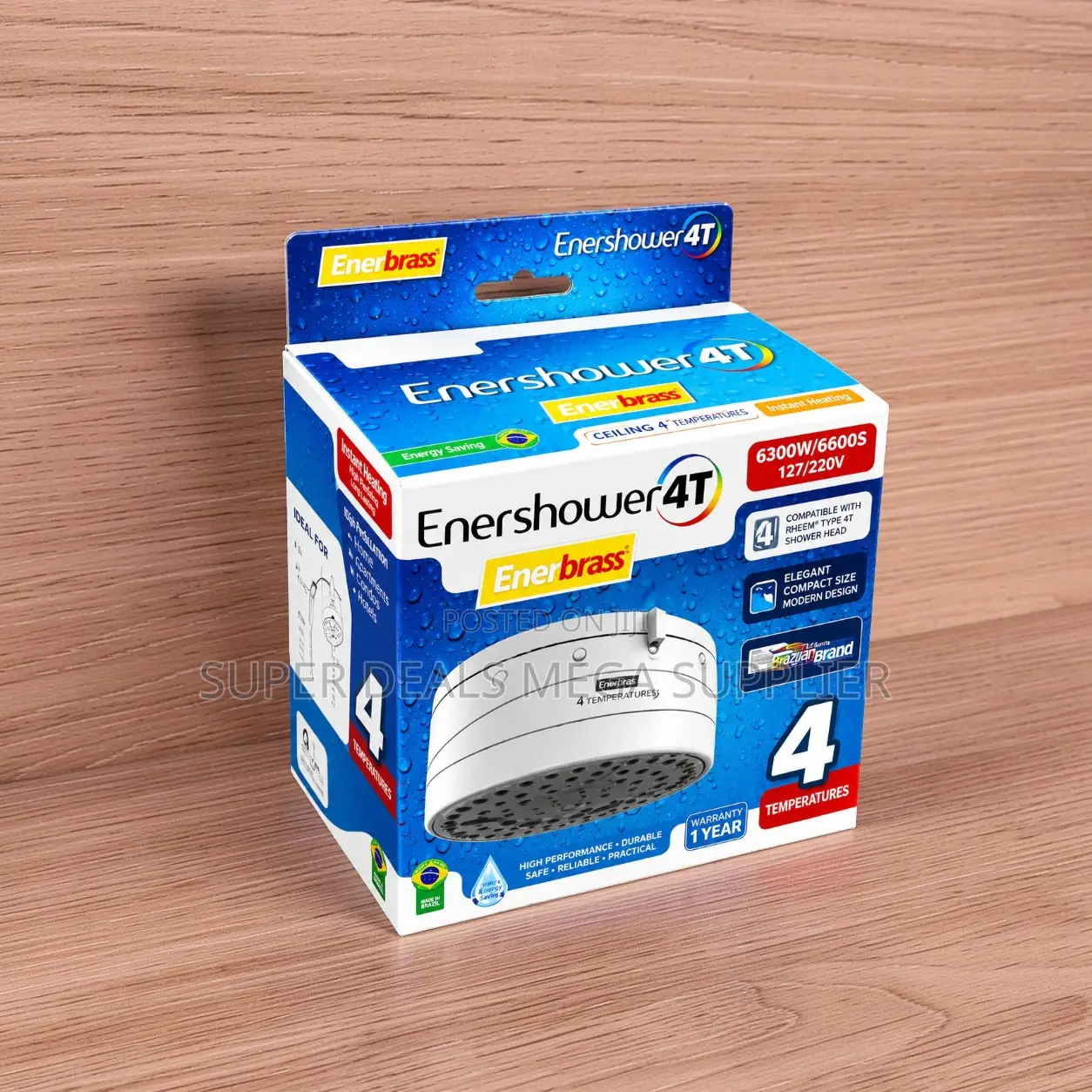 Enerbras Enershower 4t Compact Shower Head For Borehole N Fresh Water